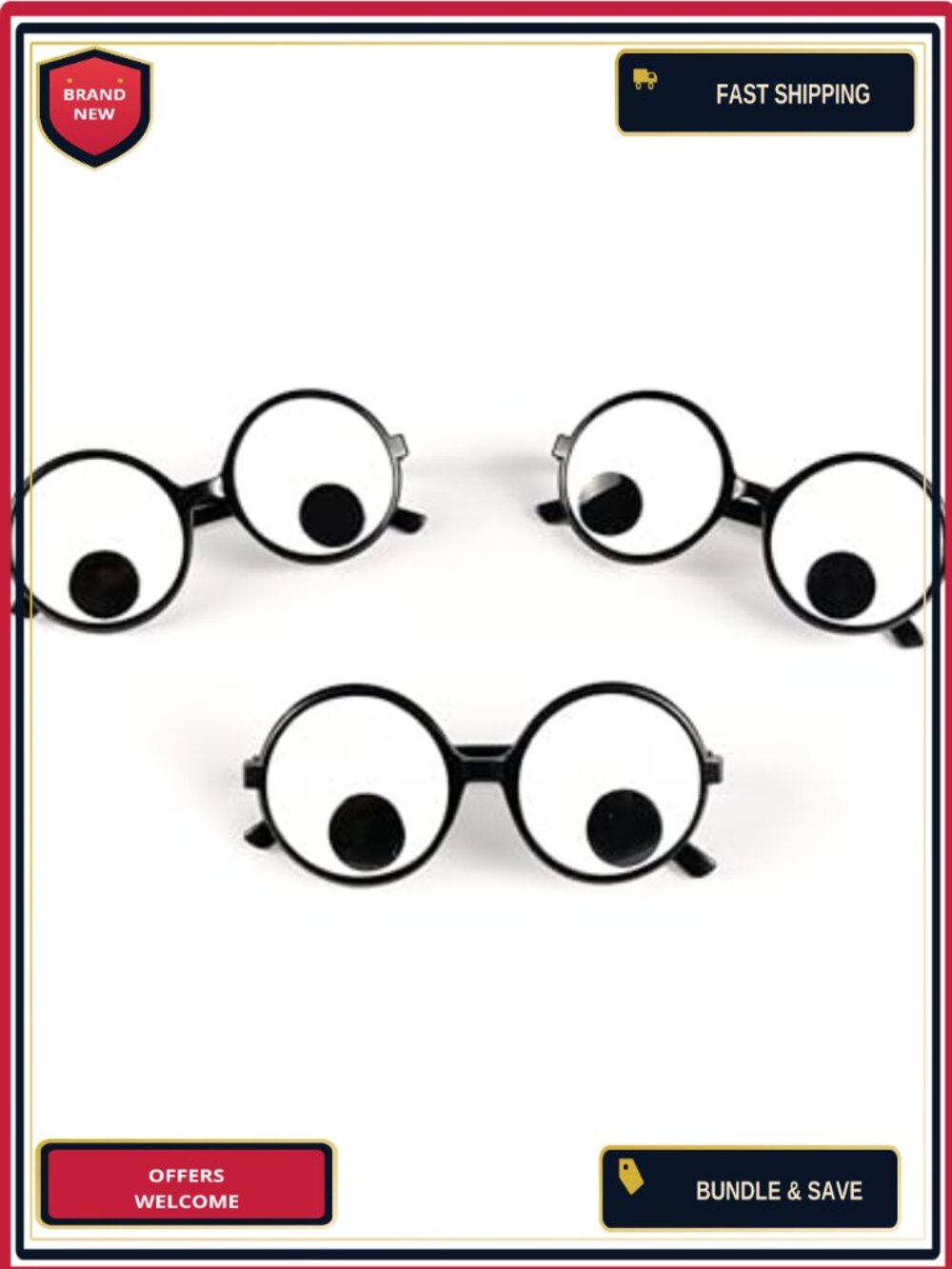 Googly Eyes Glasses Funny Costume Novelty Party Shades